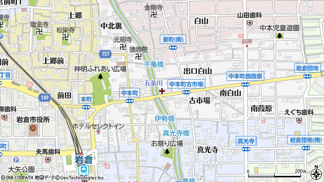 〒482-0042 愛知県岩倉市中本町の地図