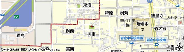 愛知県岩倉市西市町（桝東）周辺の地図