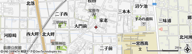 愛知県一宮市萩原町萩原家老2773周辺の地図