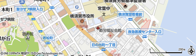 横須賀市消防局周辺の地図