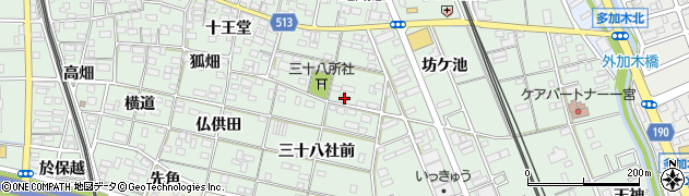 愛知県一宮市大和町妙興寺三十八社33周辺の地図