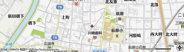 愛知県一宮市萩原町萩原御茶屋1387周辺の地図