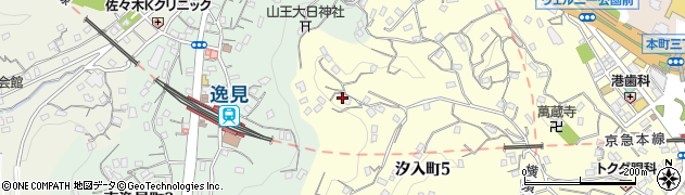 神奈川県横須賀市汐入町5丁目47周辺の地図