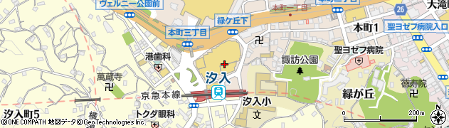 横須賀芸術劇場サービスセンター周辺の地図