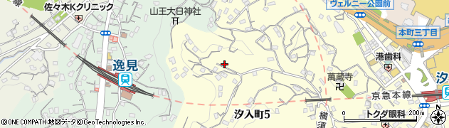 神奈川県横須賀市汐入町5丁目57周辺の地図