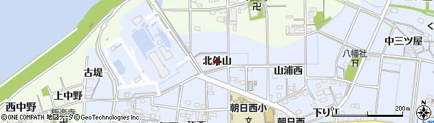 愛知県一宮市上祖父江（北外山）周辺の地図