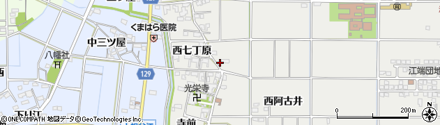 愛知県一宮市明地西七丁原94周辺の地図