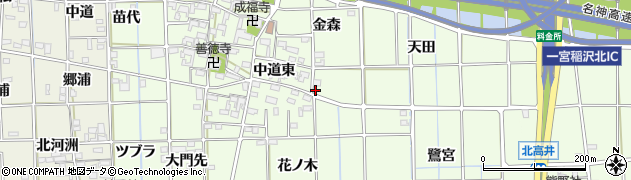 愛知県一宮市萩原町林野金森820周辺の地図
