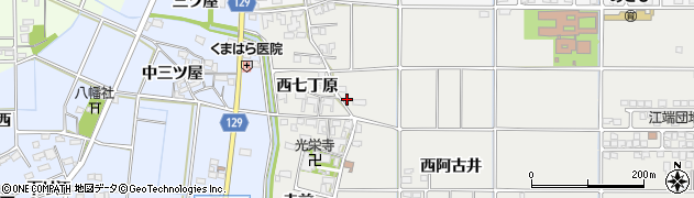 愛知県一宮市明地西七丁原85周辺の地図