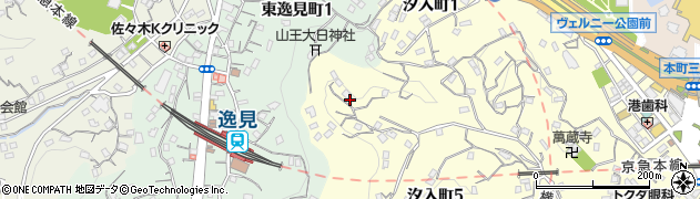 神奈川県横須賀市汐入町5丁目55周辺の地図