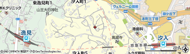 神奈川県横須賀市汐入町5丁目64周辺の地図