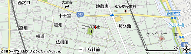 愛知県一宮市大和町妙興寺（三十八社）周辺の地図