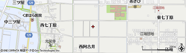愛知県一宮市明地西阿古井周辺の地図