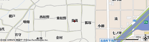愛知県一宮市丹陽町重吉（美満）周辺の地図