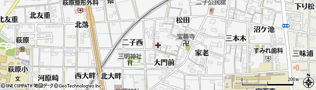 愛知県一宮市萩原町萩原松田13周辺の地図