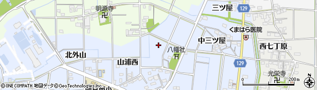 愛知県一宮市上祖父江（山浦東）周辺の地図