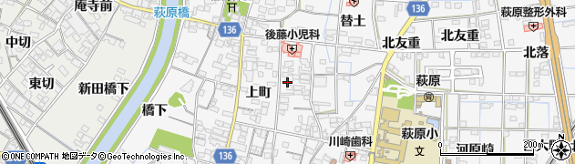 愛知県一宮市萩原町萩原御茶屋1346周辺の地図