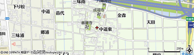 愛知県一宮市萩原町林野中道西387周辺の地図