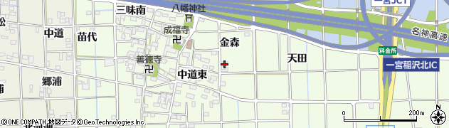 愛知県一宮市萩原町林野金森752周辺の地図