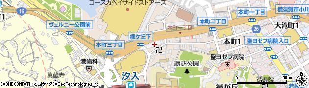 カレーハウスＣｏＣｏ壱番屋横須賀本町三丁目店周辺の地図