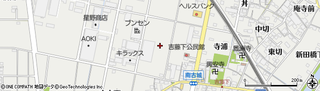 愛知県一宮市明地（南古城）周辺の地図