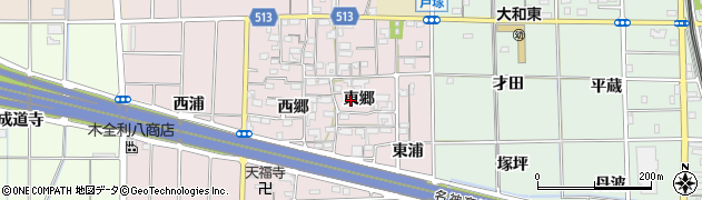 愛知県一宮市大和町戸塚（東郷）周辺の地図