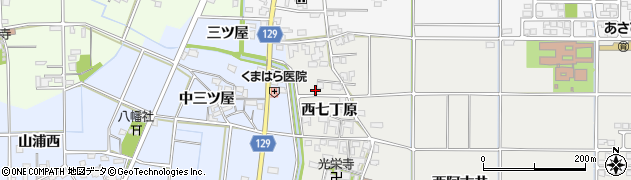 愛知県一宮市明地西七丁原9周辺の地図