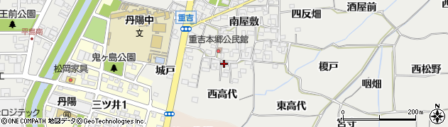 愛知県一宮市丹陽町重吉（西高代）周辺の地図