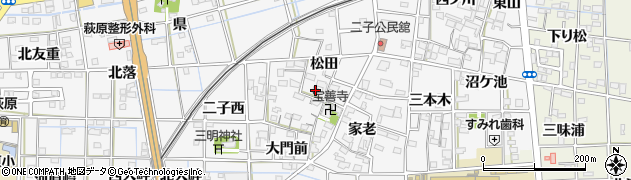 愛知県一宮市萩原町萩原松田2702周辺の地図