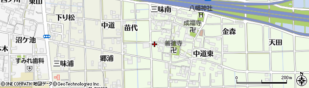 愛知県一宮市萩原町林野中道西11周辺の地図