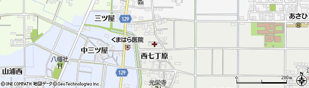 愛知県一宮市明地西七丁原44周辺の地図
