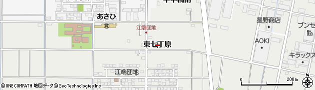 愛知県一宮市明地東七丁原周辺の地図