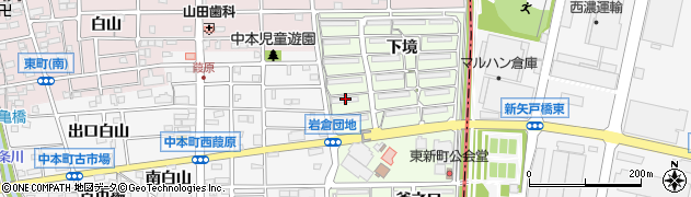 愛知県岩倉市東新町（江向）周辺の地図