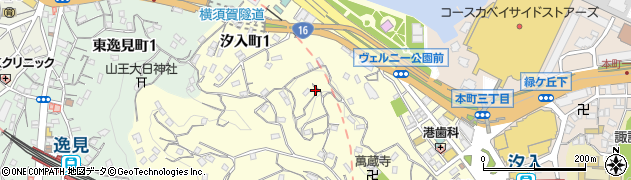 神奈川県横須賀市汐入町5丁目70周辺の地図