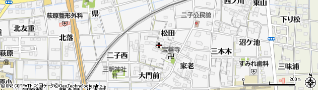 愛知県一宮市萩原町萩原松田2699周辺の地図