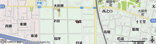 愛知県一宮市大和町妙興寺（平蔵）周辺の地図
