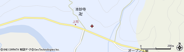京都府南丹市美山町上司（小倉畑）周辺の地図