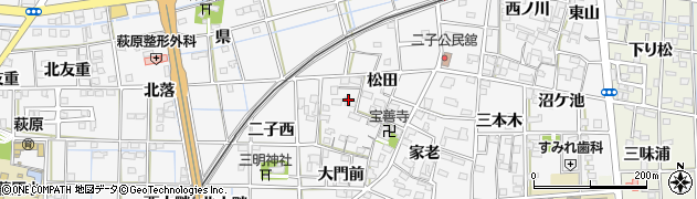 愛知県一宮市萩原町萩原松田2721周辺の地図