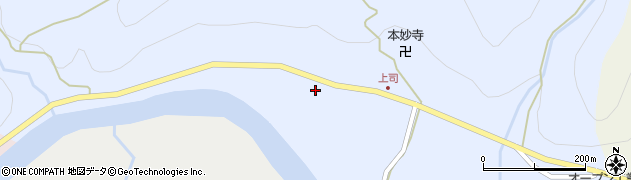 京都府南丹市美山町上司（古ヤ）周辺の地図