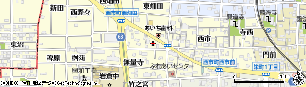 愛知県岩倉市西市町東畑田37周辺の地図