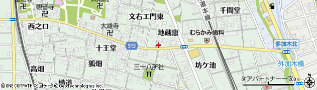 愛知県一宮市大和町妙興寺地蔵恵86周辺の地図