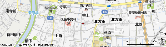 愛知県一宮市萩原町萩原御茶屋9周辺の地図