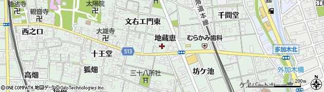 愛知県一宮市大和町妙興寺地蔵恵85周辺の地図