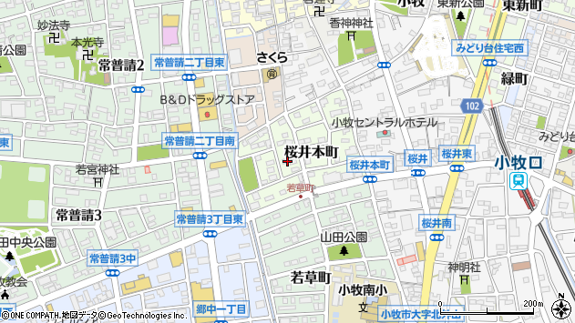 〒485-0043 愛知県小牧市桜井本町の地図