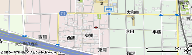 愛知県一宮市大和町戸塚（東浦）周辺の地図