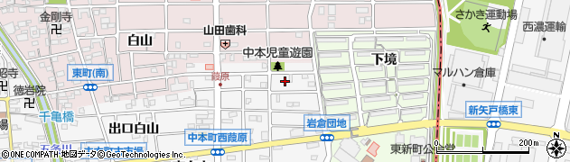 愛知県岩倉市中本町（北加路桶）周辺の地図