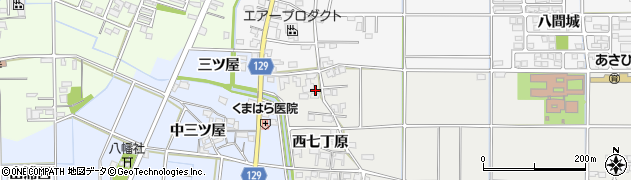 愛知県一宮市明地西七丁原32周辺の地図