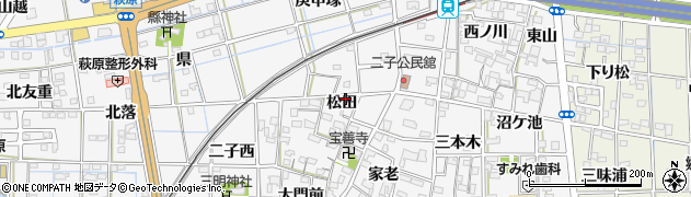 愛知県一宮市萩原町萩原松田23周辺の地図