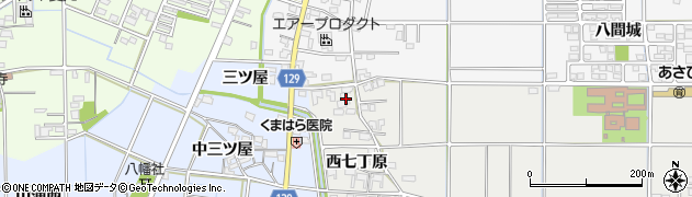 愛知県一宮市明地西七丁原35周辺の地図