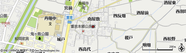 愛知県一宮市丹陽町重吉南屋敷周辺の地図